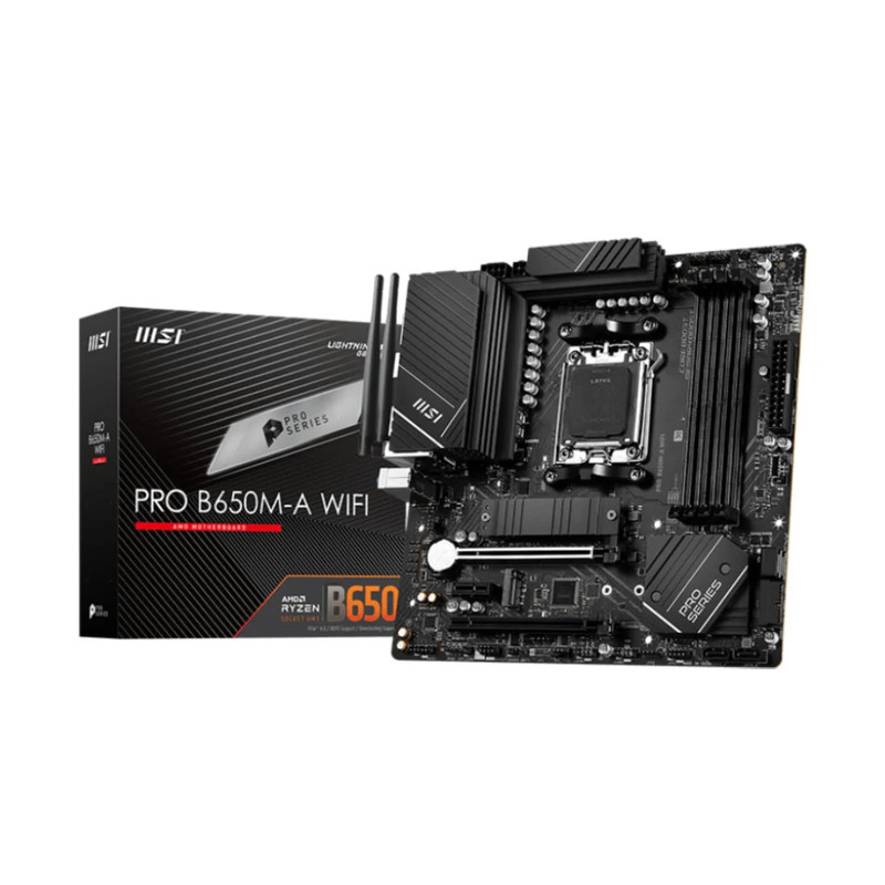 MSI Pro B650M-A Gaming WIFI DDR5 AM5 AMD mATX Gaming Motherboard - اللوحة الأم